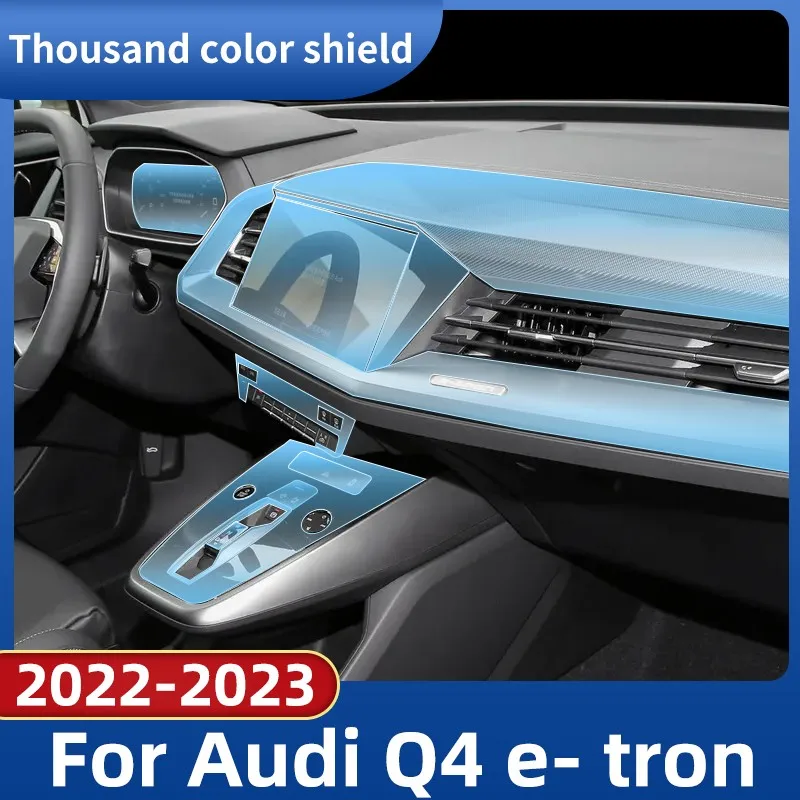 For Audi Q4 e-tron 2022-2023 Car Interior Center console Transparent PPF-TPU Protective film Anti-scratch Repair film Accessorie