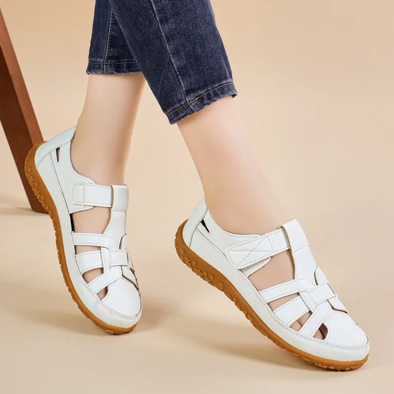 

Loafers Women Sandals Ladies Sandals Comfortable Flats Walking Sandals Covered Toe Beach Shoes Woman Footwear Shoes