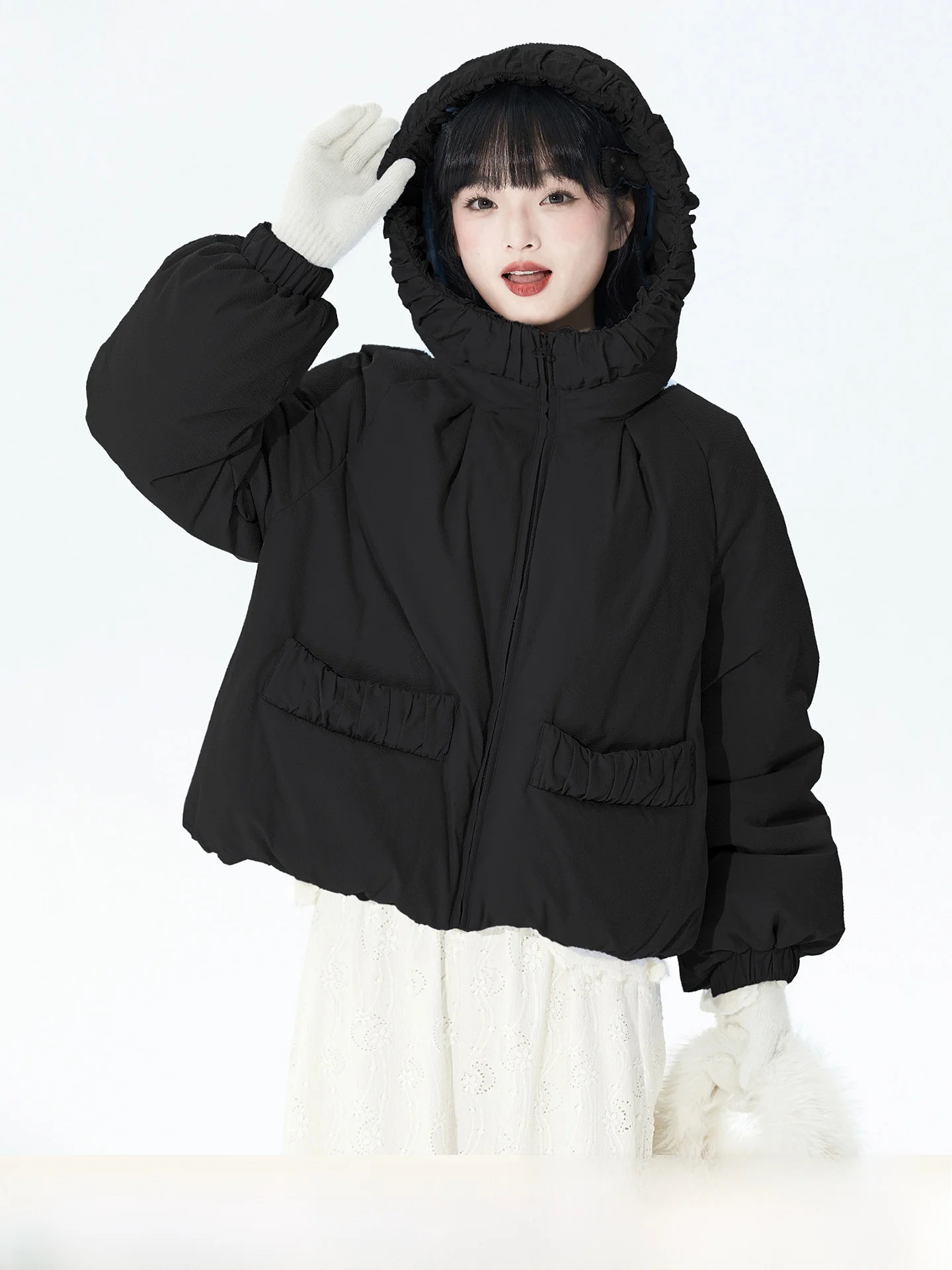 

Утепленная куртка-пуховик Bla Loose Warm White Du с капюшоном, оригинальная модель Night Sweet Dr от Cong Tailor, с наполнителем из полиэфирного волокна