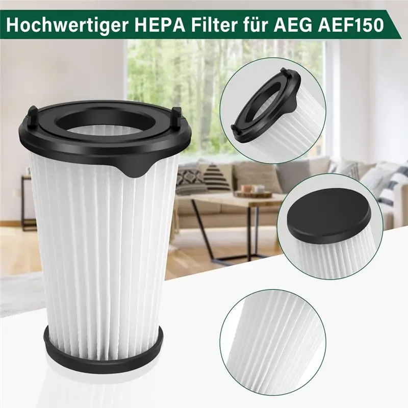 IALJ-Pack Of 6 CX7 Filters For AEG AEF150, Replacement Filter For AEG CX7-2, QX8 Animal Battery Handheld Vacuum Cleaner