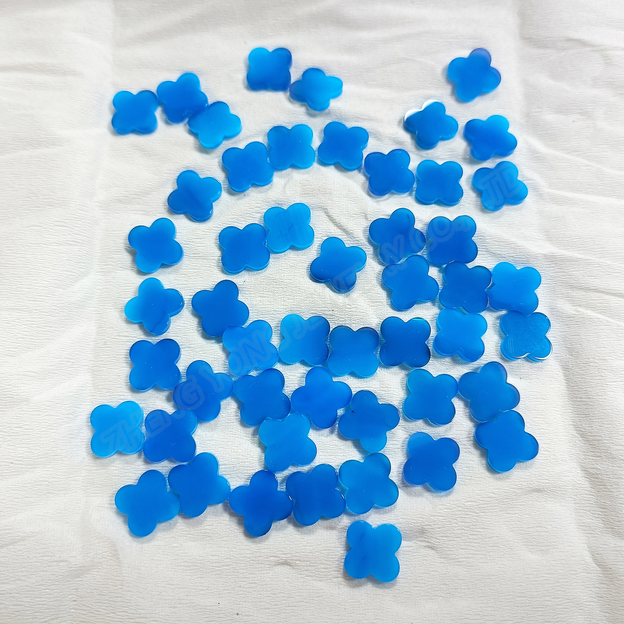 Natural Agate Beads for Jewelry Making Red Blue Green Onyx Four Leaf Clover Charms for Sale