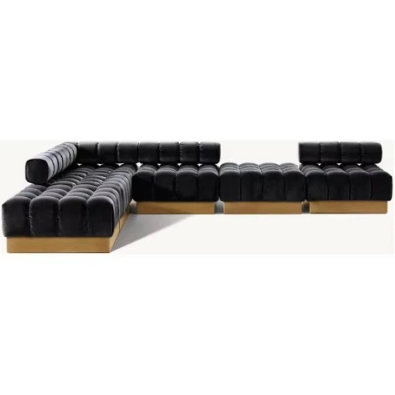 

Modern Living Room Furniture Modular Seats Luxury Fabric Upholstery Large Combination Sofa