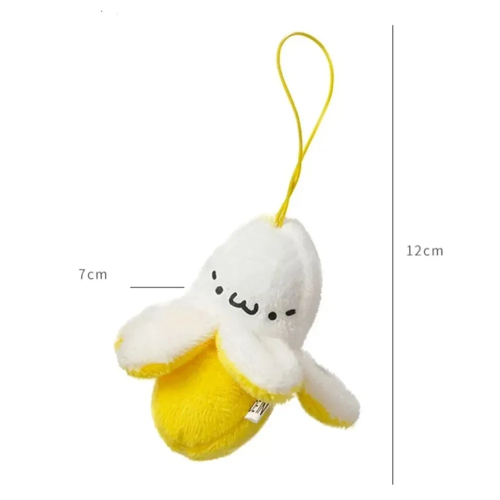 1PC kreatywny kształt banana pluszowe lalki wisiorek Kawaii brelok kobiety dziewczęta miękkie nadziewane zabawki dekoracja torebki prezent urodzinowy dla dzieci
