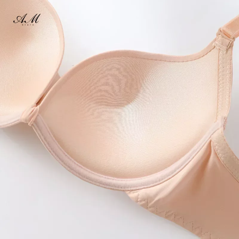 Fashionable Adjustable Gathered Steel Ring Bra Female Lingerie Smooth Bra Thin Cup Women\'s Bra Underwear Bra for Women