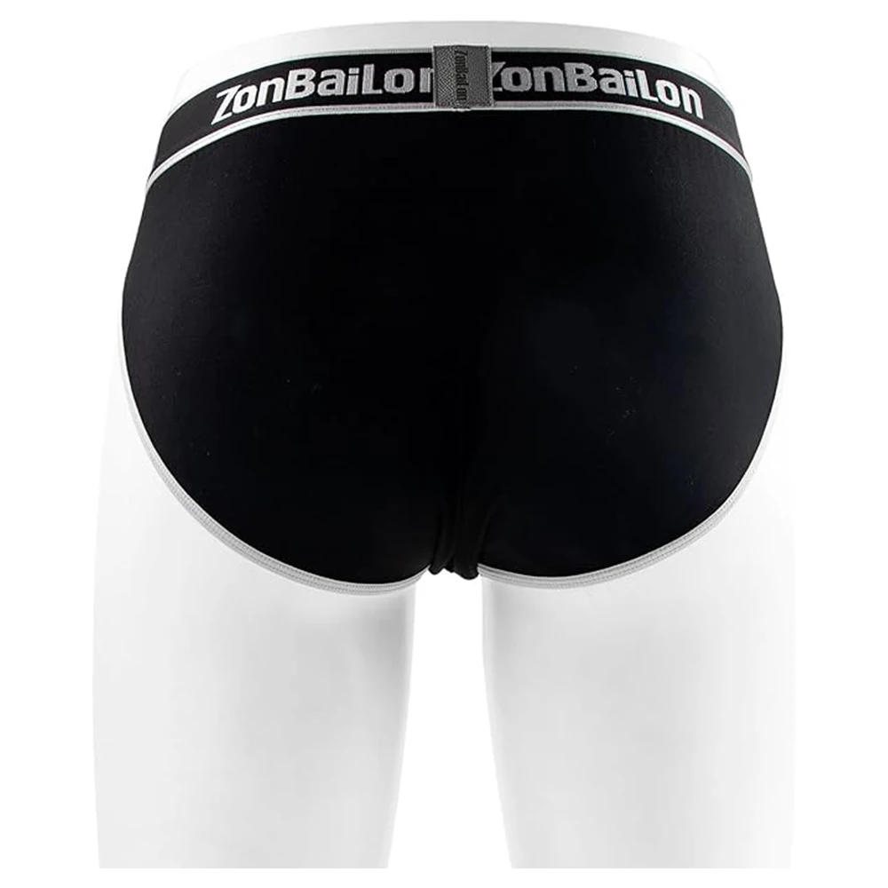 Jinshi Mens Sexy Briefs Bamboo Stretch Flex TAGLESS With Comfort Waistband Mens Briefs With Front Open Underpants