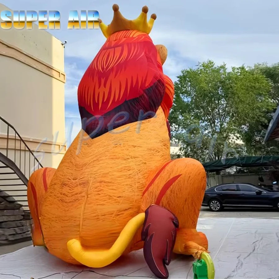 Heißer Verkauf leistungsstarkes und dominantes aufblasbares Löwe-aufblasbares riesiges Tiermodell für den Hintergrund