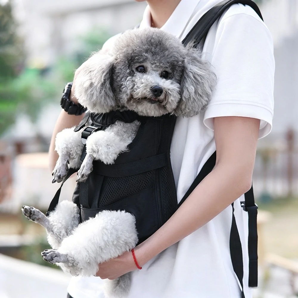 Breathable Pet Backpack Four-Legged Dog Carrier Shock Absorption Comfortable Chest Bag for Small Dogs and Cats Outdoor Travel