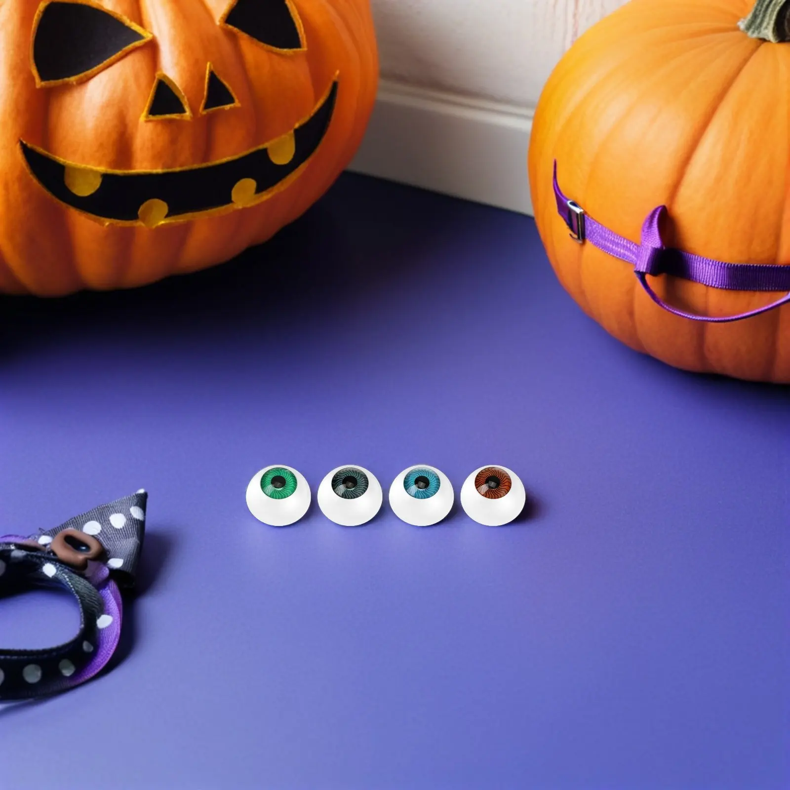 

12 шт. пустых пластиковых глаз для Хэллоуина, реалистичные, легкие, для декораций и косплея