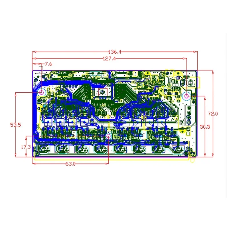 8-port 10/100/1000M POE 48V(400W-600W) 802.3BT/Class10 managed switch