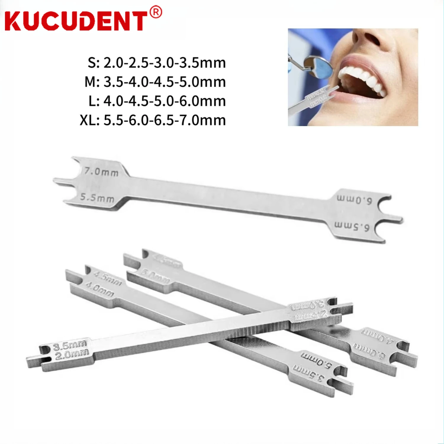 Dental Orthodontic Brackets Position Gauge Stainless Steel Double Scale Bracket Gauge Locator Positioner Dentistry Instruments