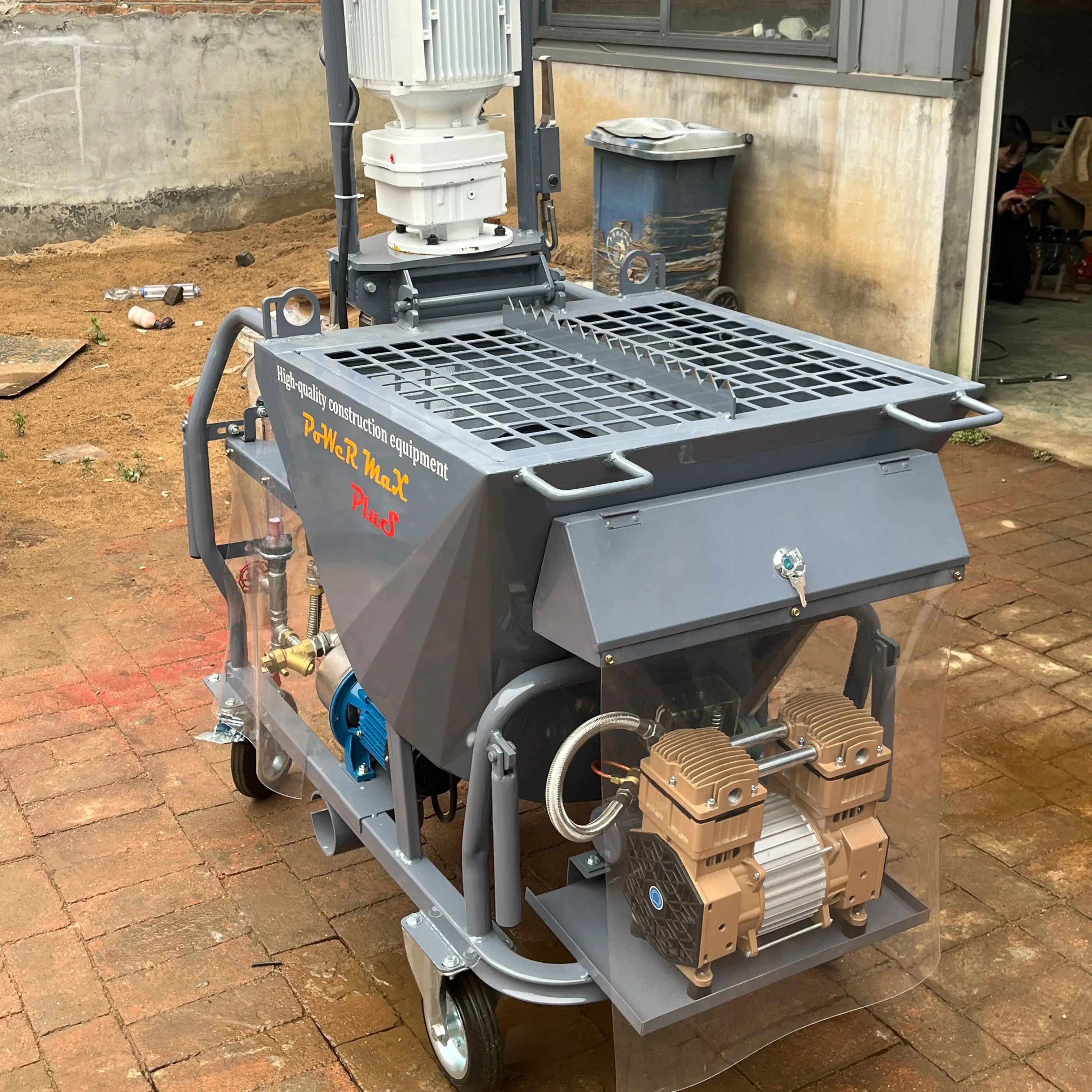 

Factory Supply Gypsum Cement Plaster Rendering Machine Spraying