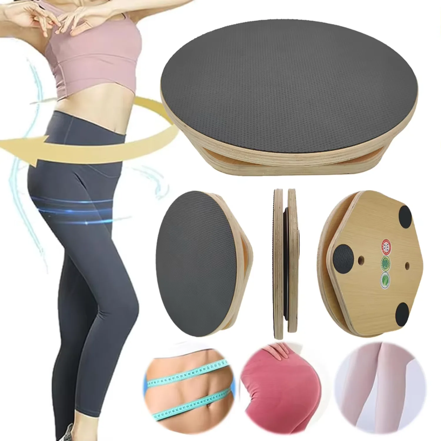 Ab Twister Board Stomach Waist Trainer Non Slip Waist Twisting Disc Heavy Duty Twisting Waist Machine   Office Gym