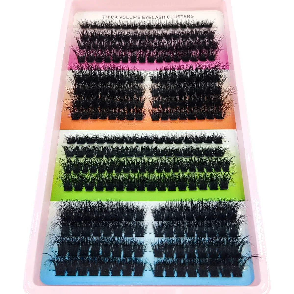 HBZGTLAD 8D Flauschige Cluster-Wimpern 60D-200D DIY Wimpernverlängerungen 8-18MM C/D Kräuselige Wimpernbüschel Dicke Voluminöse Falsche Wimpern
