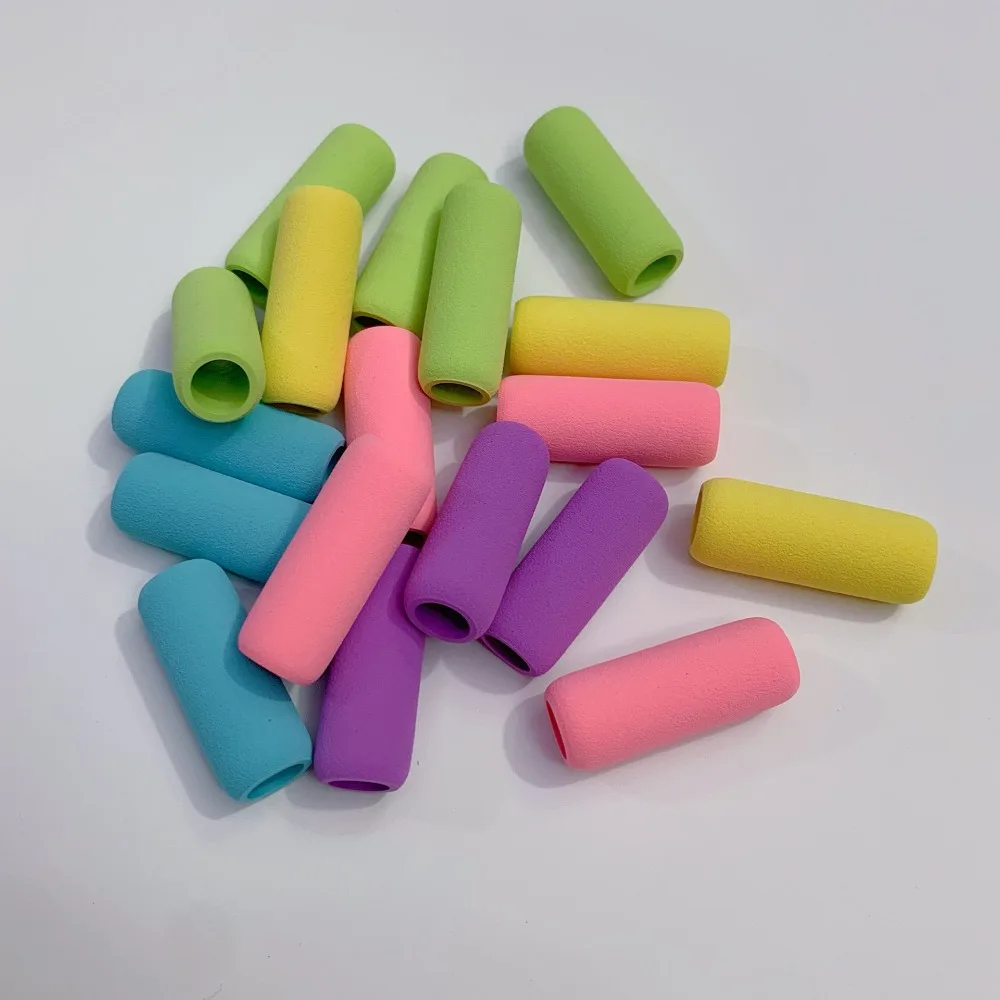 

10pcs Comfortable Sponge Pen Gripper Ergonomic Soft Texture Anti-slip Pen Grip Pen Sleeve School Office