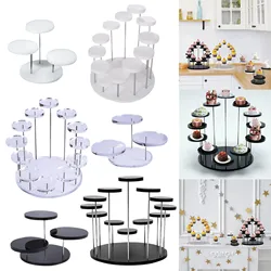 Cupcake Stand Acrylic Display Stand For Jewelry/Cake Dessert Rack Wedding Birthday Party Suitable For Displaying Small Items