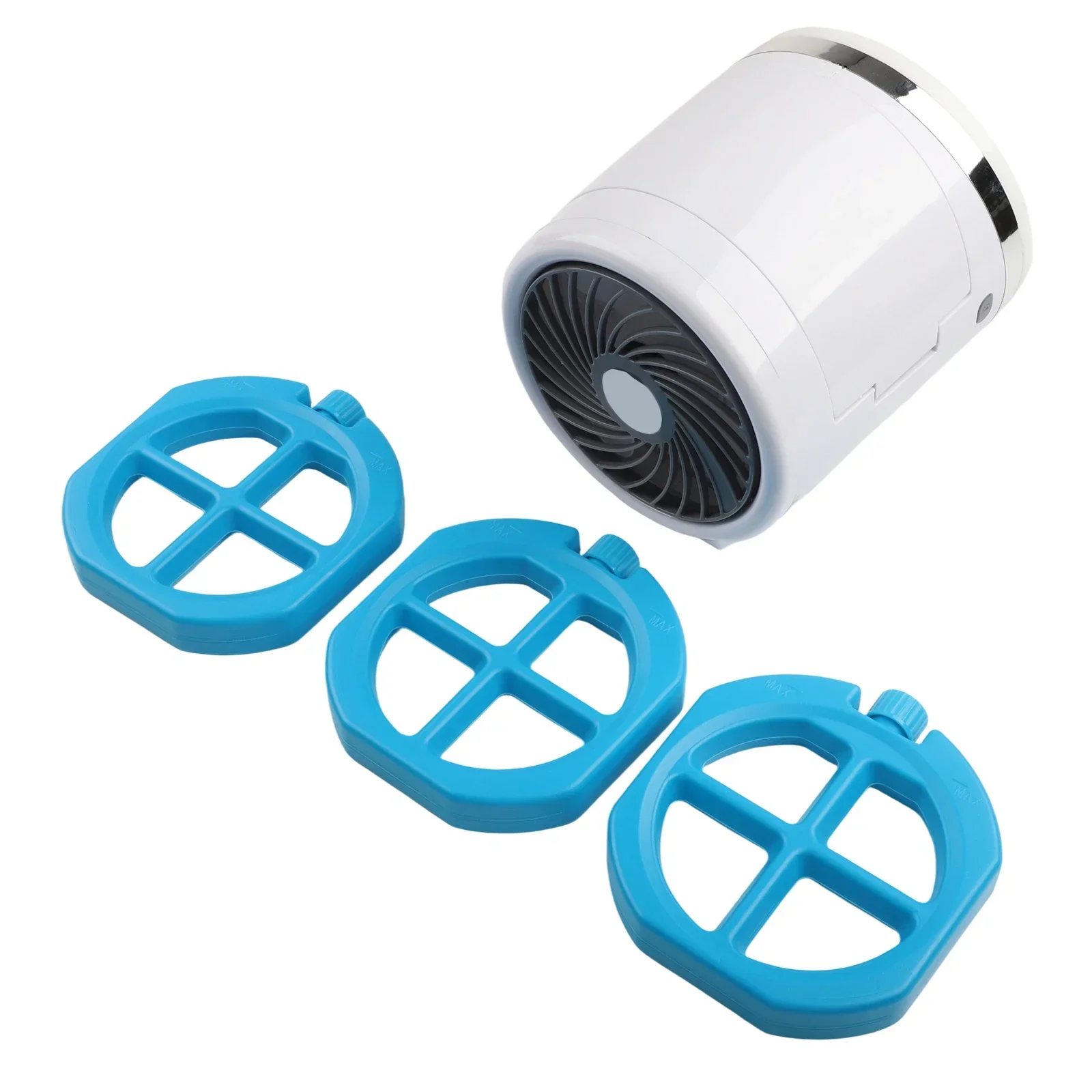 Summer Use 15*17.5*15cm 3 Speed Fan Ice Pack Fan Adjustable Airflow Compact Size Enhances Cooling Effect LED Light Options