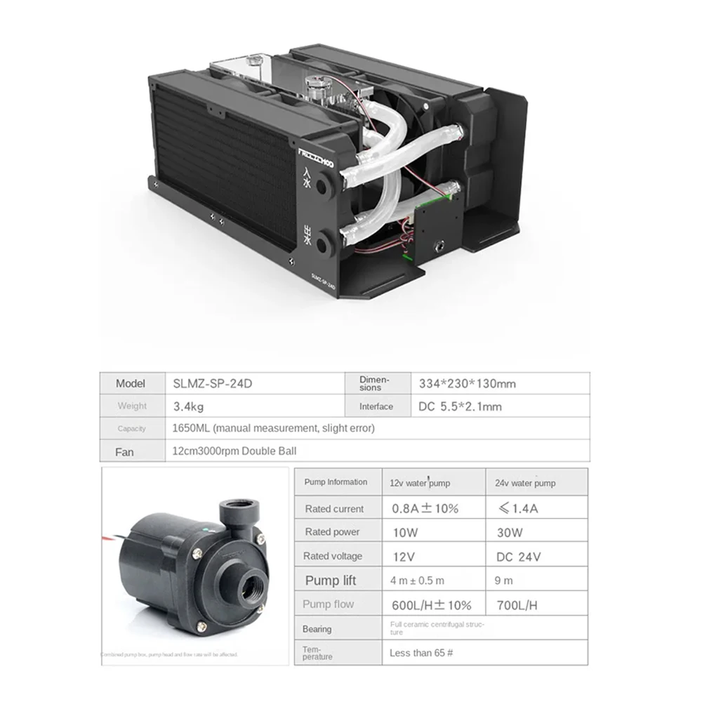 FREEZEMOD مشعاع مزدوج إصدار 2025 وحدة تبريد عالية الطاقة 12-24 فولت مع إنذار مستوى المياه SLMZ-SP-24D