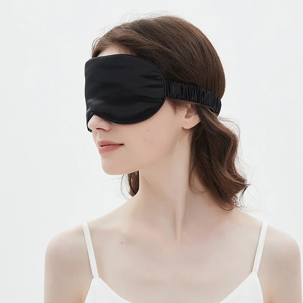Schlafmaske aus 100 % Maulbeerseide für Männer und Frauen, Augenabdeckung, große Augenbinde für Total Blackout, Größe 20 x 8,5 cm – Detail 16