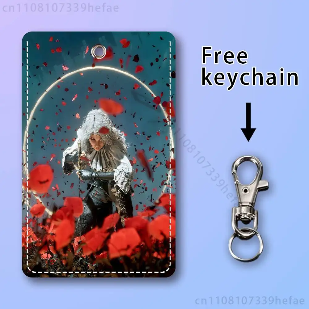 C-Clair O-Obscur Expedition 33 Rectangle Card Case Keychain Access Card Bag Key Tag Ring Leather Card Holder Key Ring Access - view 4
