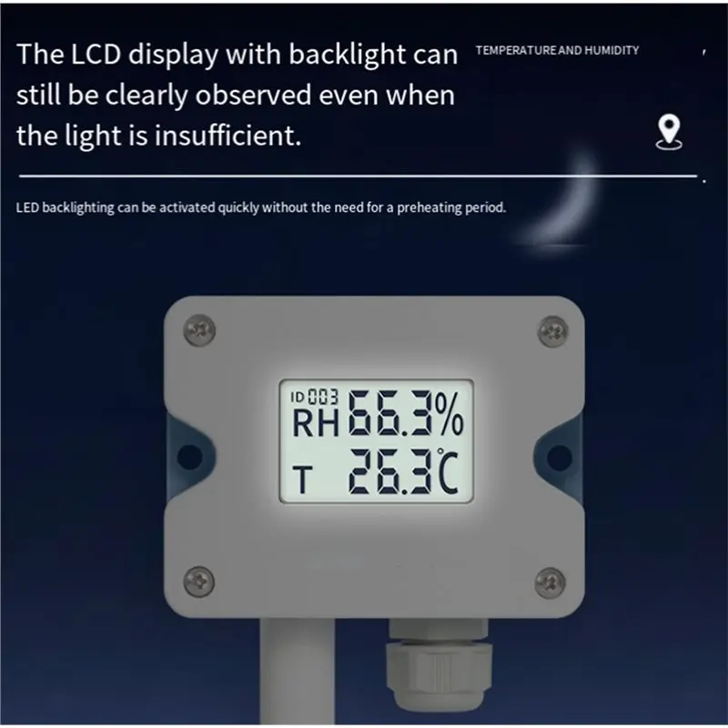 

A92Z Room Wall-Mounted Temperature And Humidity Sensor 4-20Ma-20 To 60 Degree Celsius Transmitter With Display