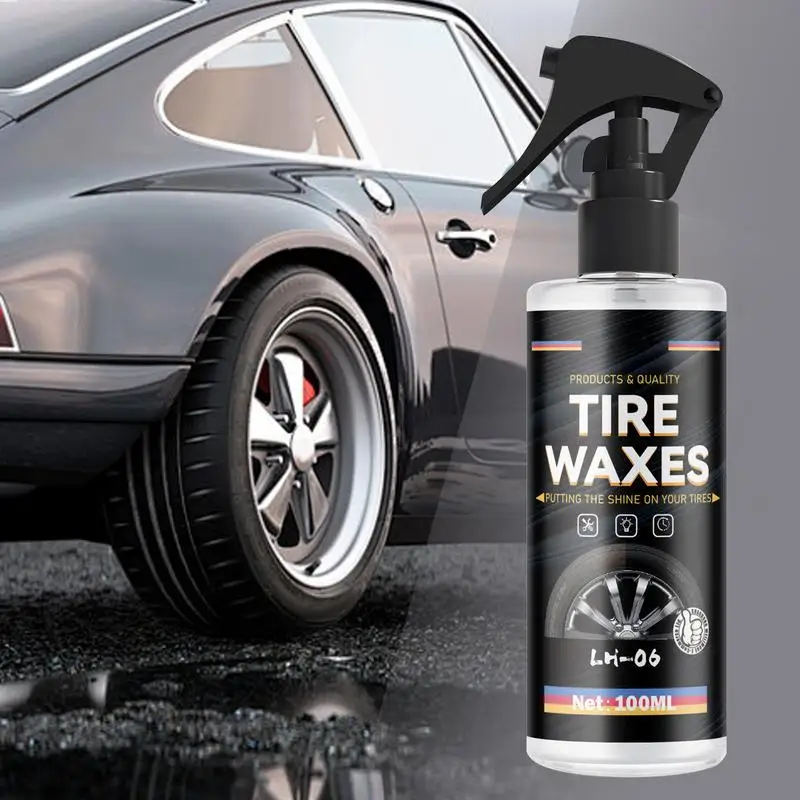 Tire Gloss Wet Tire Shine Polish Lasting Tire Protectant Wax Effective Wheel Dressing Cleaner 100ml For Automobiles