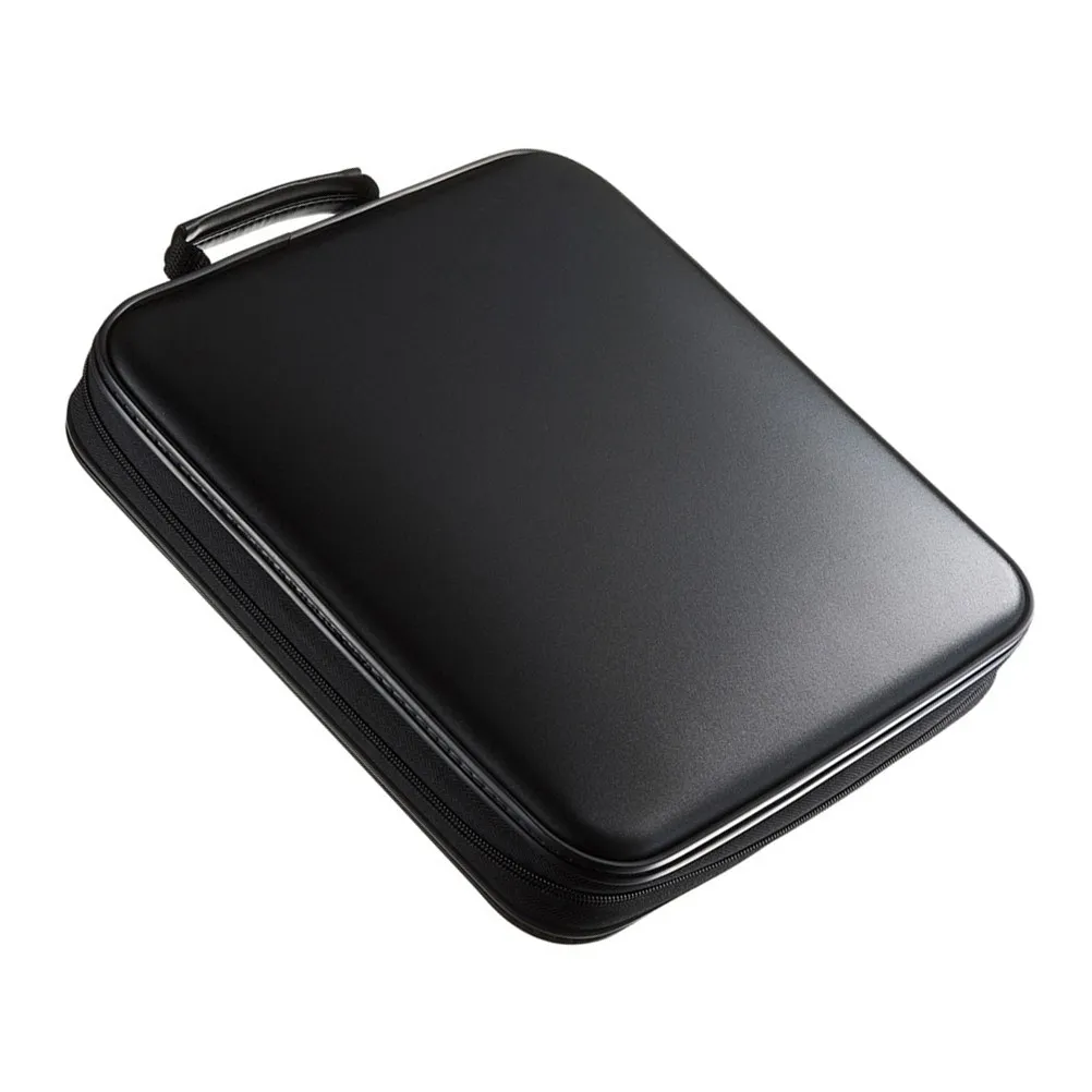 Disc Storage Case Plastic Large Capacity Zipper Cd Holder Portable Outdoor Cd Container Organizer Dustproof Outdoor Dvd Case