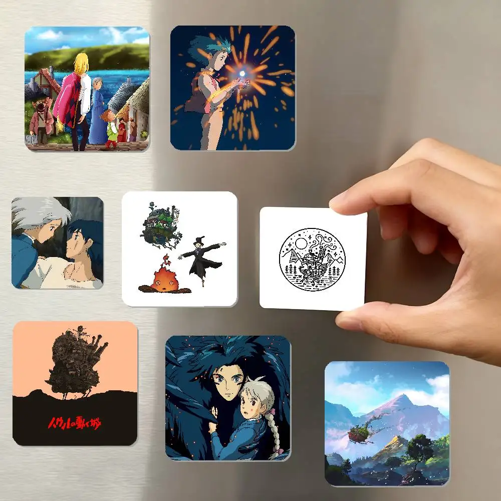 يمكن استخدام ملصقات مربعة مغناطيس الثلاجة H-Howls-Moving-C-Castle-S لتخصيص تذكارات مثالية أو هدايا. #1