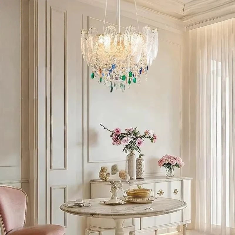 ثريا كريستال Led فاخرة - مصباح سقف دائري لغرفة النوم وغرفة المعيشة وغرفة الطعام | التصميم الإيطالي الحديث #2