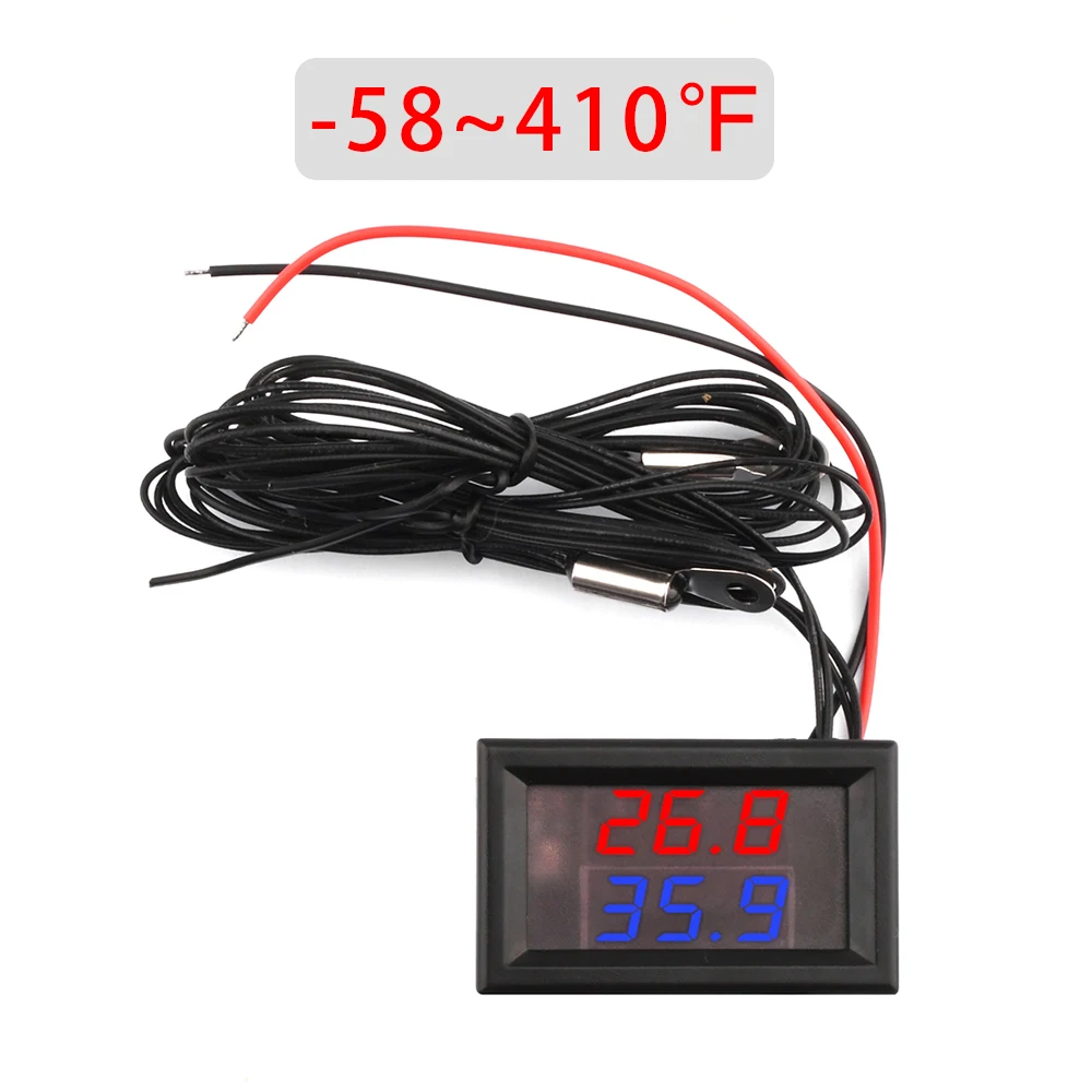 LCD Digital -50~210°C Thermometer -58~410℉ DC 4-28V 0.28 \