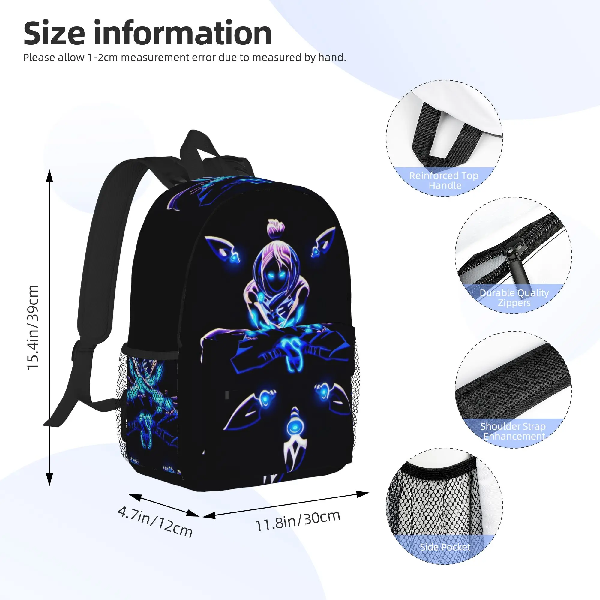 Jett V-Valorant Riot Games Backpack Hot Sale Daypack Large Capacity Boys Girls BookBag Shoulder Bags for Men Women School Bag