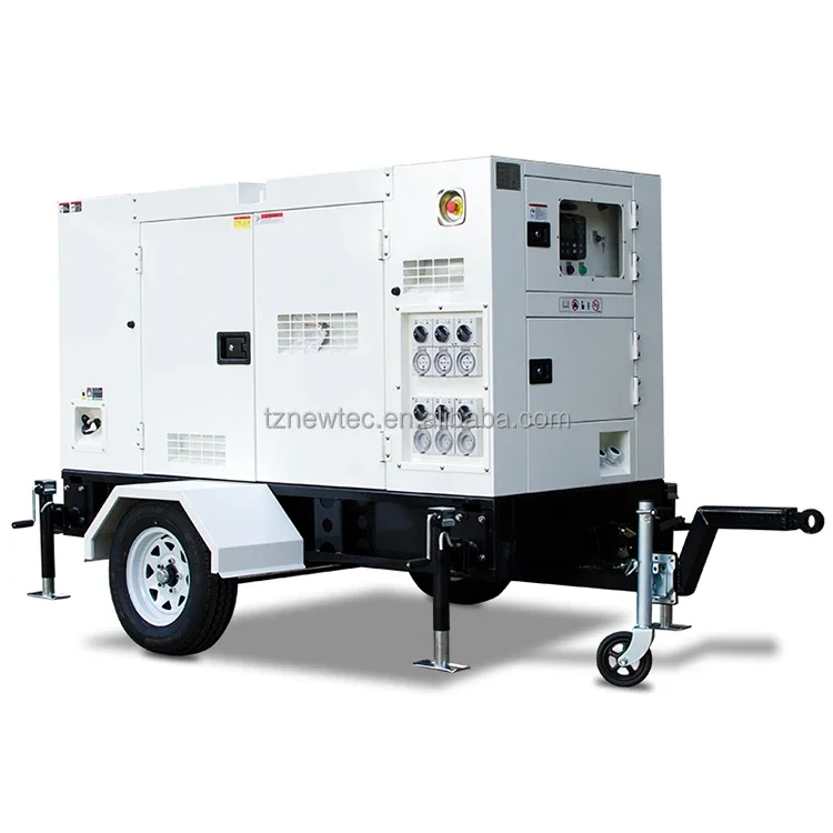 80kw Diesel Generator With Cumins For Camping Use OEM Logo Printed 100kva Mobile Trailer Generator for sale
