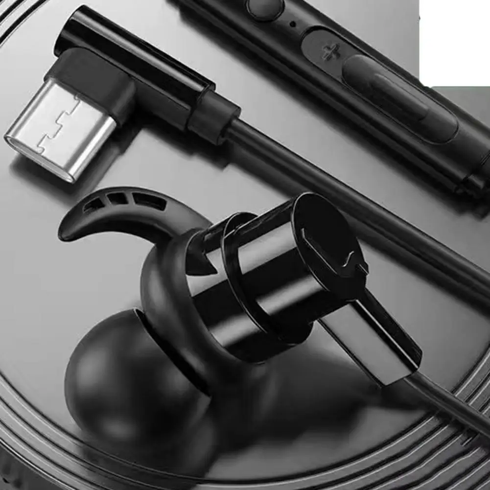 Проводные наушники 3,5 мм/тип C с микрофоном, широкий диапазон звука, гибкая гарнитура, спортивная гарнитура, стереозвук, наушники-вкладыши для игр