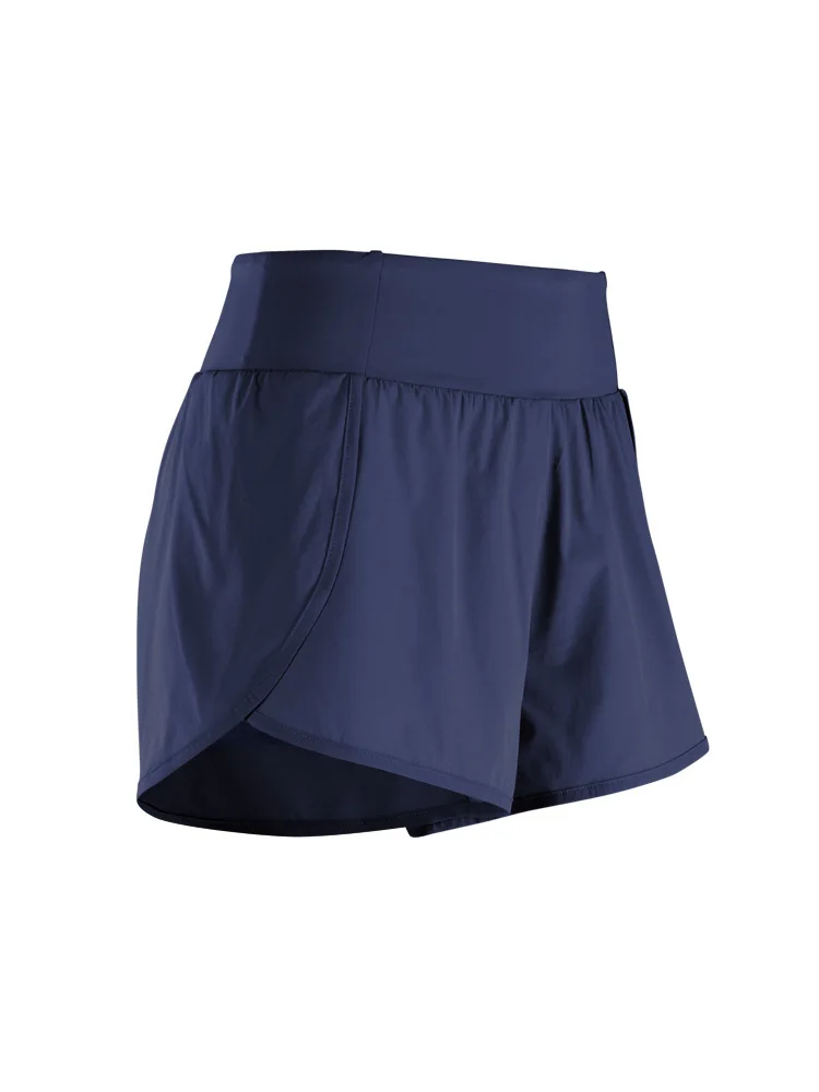 Frauen 2-in-1 Laufshorts Elastische Taille Tasche Sommer Yoga Shorts Frau Radfahren Sport Shorts Gym Fitness Shorts Sportswear