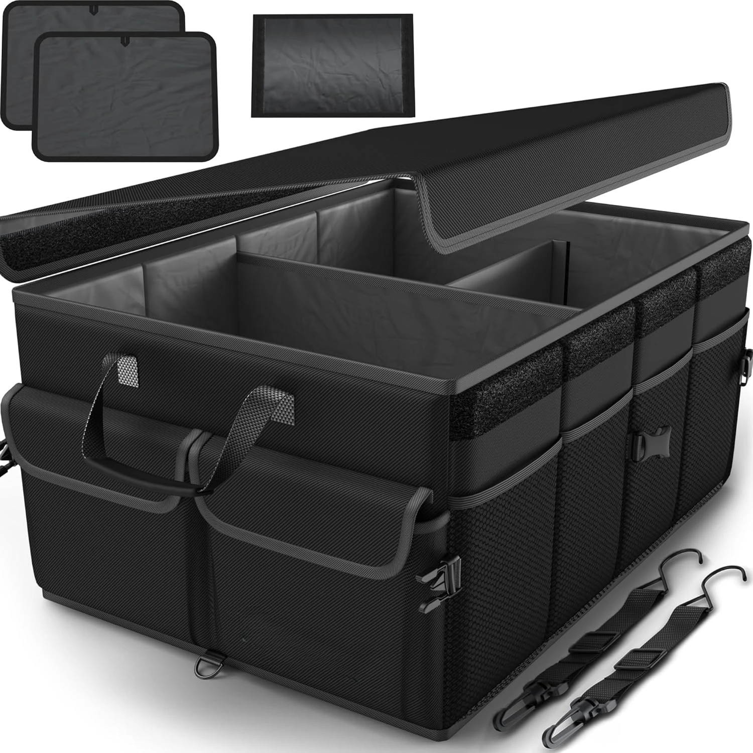 

Car Trunk Storage Bag, Foldable Organizer, 600D Oxford Cloth, Non-Slip Bottom, with Straps, Soft Surface (50L)