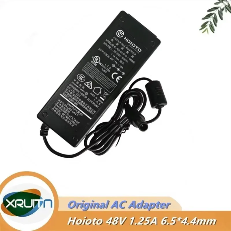 Genuine Hoioto ADS-65LSI-SI-52-1 48060G 48V1.25A 60W Switching AC Adapter For Dahua POE Monitoring Laptop Power Supply Charger