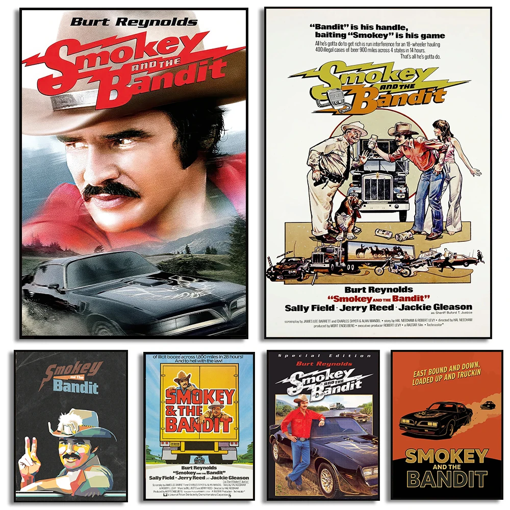 Classic Movie Smokey and the Bandit Poster Prints Canvas Painting Smokey and the Bandit Wall Art Pictures Home Room Decoration