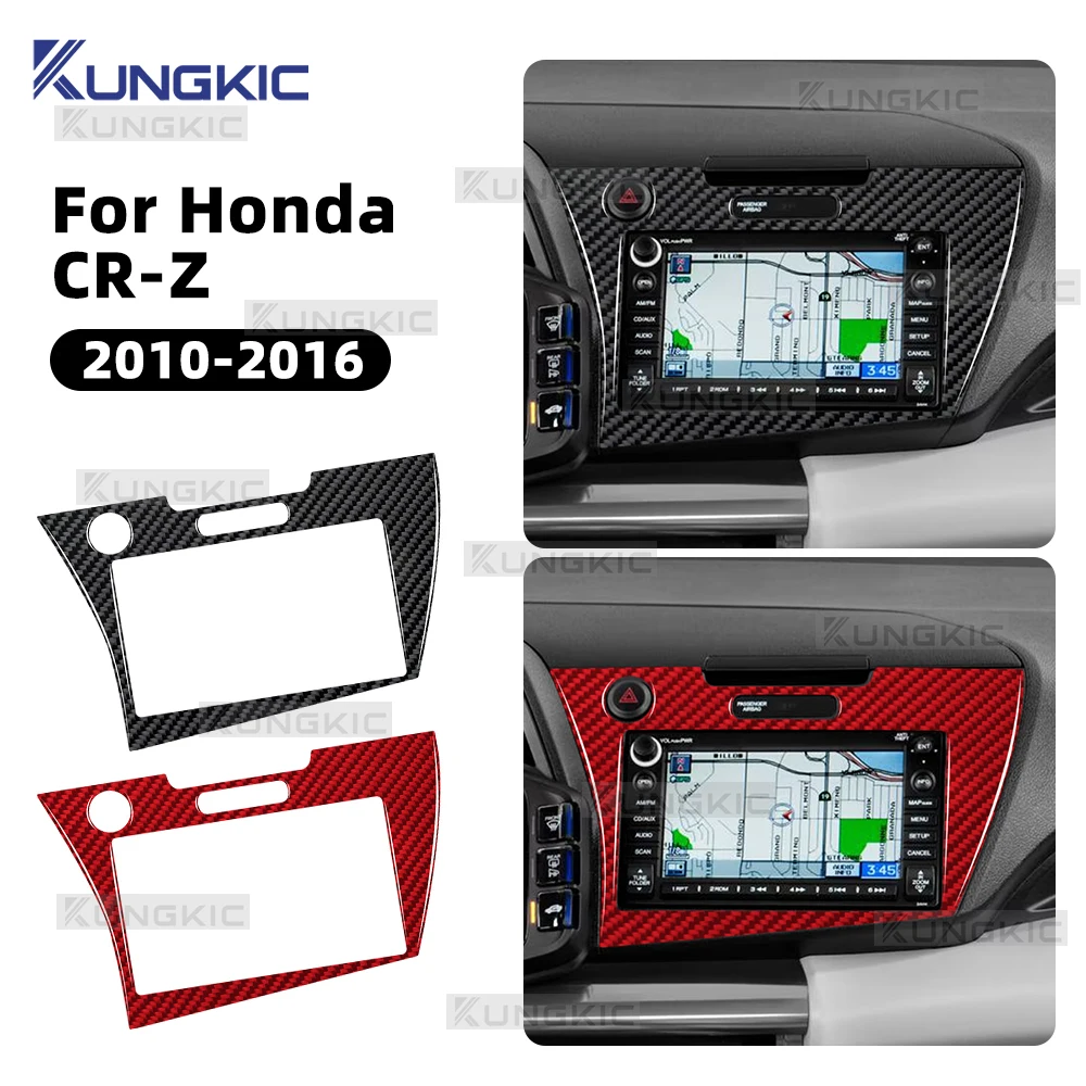 

Central Control Screen Panel Sticker For Honda CRZ CR-Z ZF1 2010 2011 2012 2013 2014 2015 2016 Car Real Soft Carbon Fiber Trim