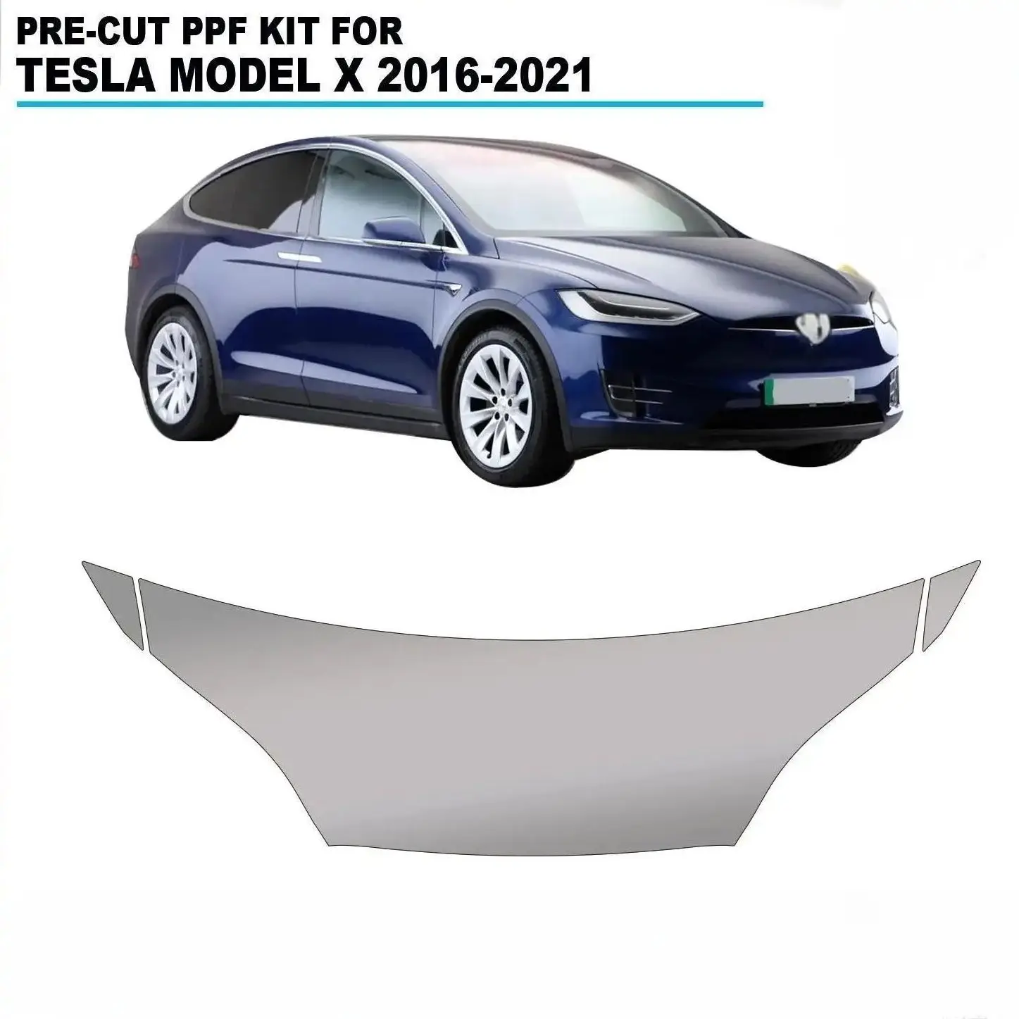 

8.5Mil TPU Hood Paint Protection Film For Tesla Model X 2016-2021 Pre-cut PPF Kit Clear Bra Car Body Anti-Scratch Resistant