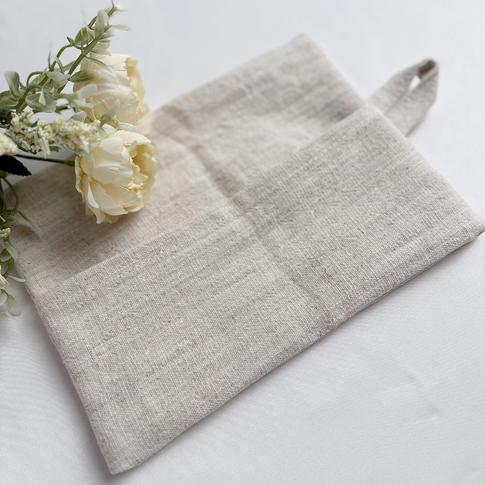 2PCS Ramie Fabric Tissue Box Cover,Napkin Holder Pumping Napkin Cover, Paper Box For Kitchen Toilet Tissue Case Eco-friendly view 3
