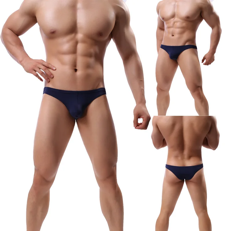 Sexy Mens Ultra Low Waist Swimwear  Swim Briefs Summer Male