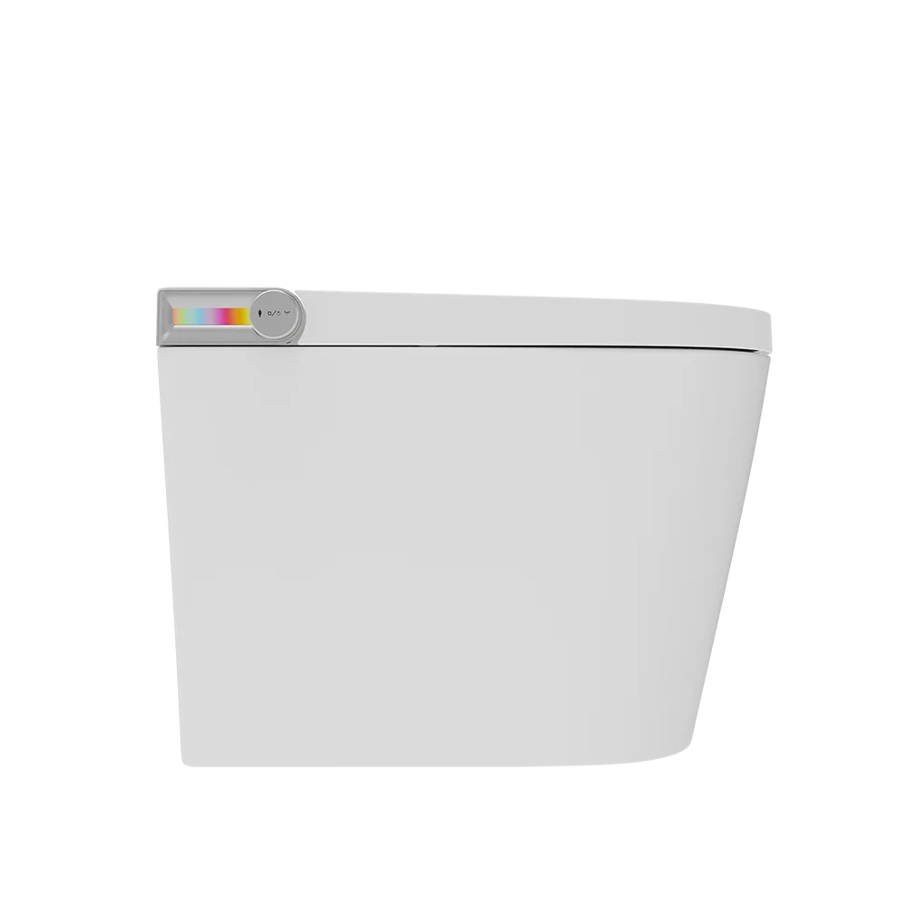 Inodoro de bidé inteligente con tanque de agua incorporado, modos de lavado múltiple, Control remoto, asiento calefactable de bidé inteligente moderno de lujo