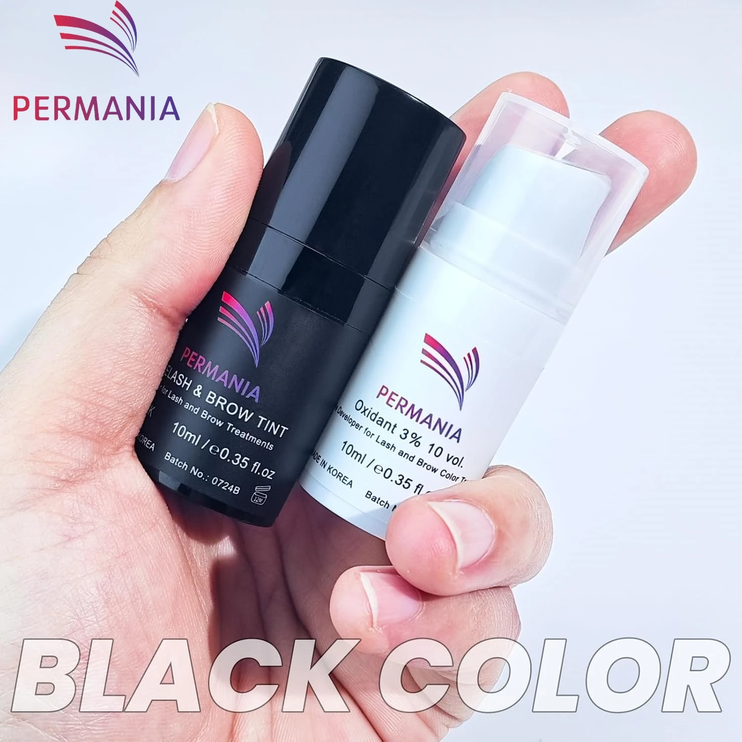 PERMANIA Lash Color Kit 10 ml Instant Volumizing Coloring Lash Tint Kit For Lashes and Brows Lasts up to 4 Weeks Without Tool