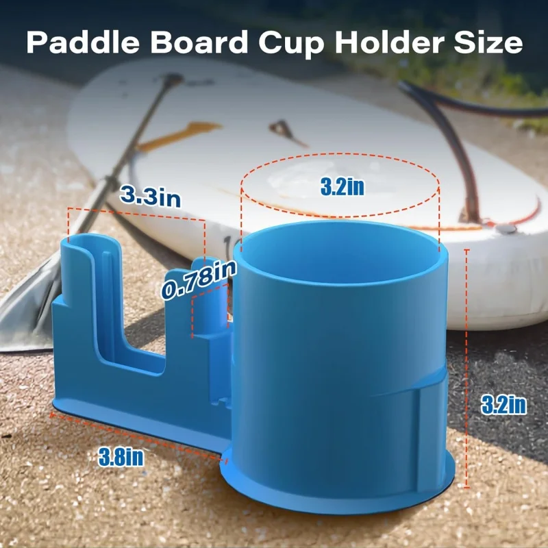 2pcs Kayak Drink Holder Surfboard Kayak Beverage Phone Stand Pulling Rope Fixing Beverage Phone Stand