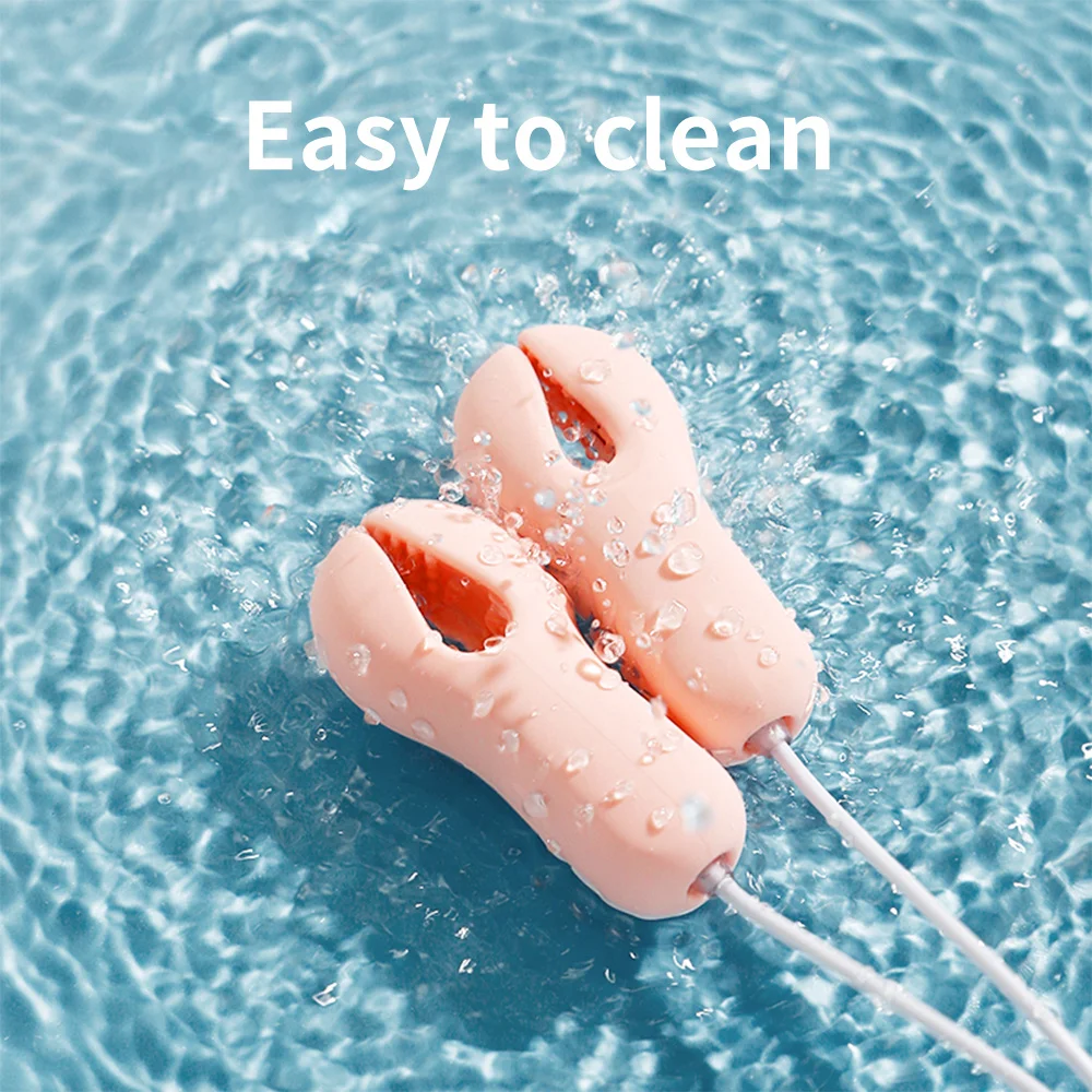 전기 유두 클램프 가슴 마사지 진동기 10가지 모드 성인 자극기 결박 강화기 여성 커플 여성용 성인용품