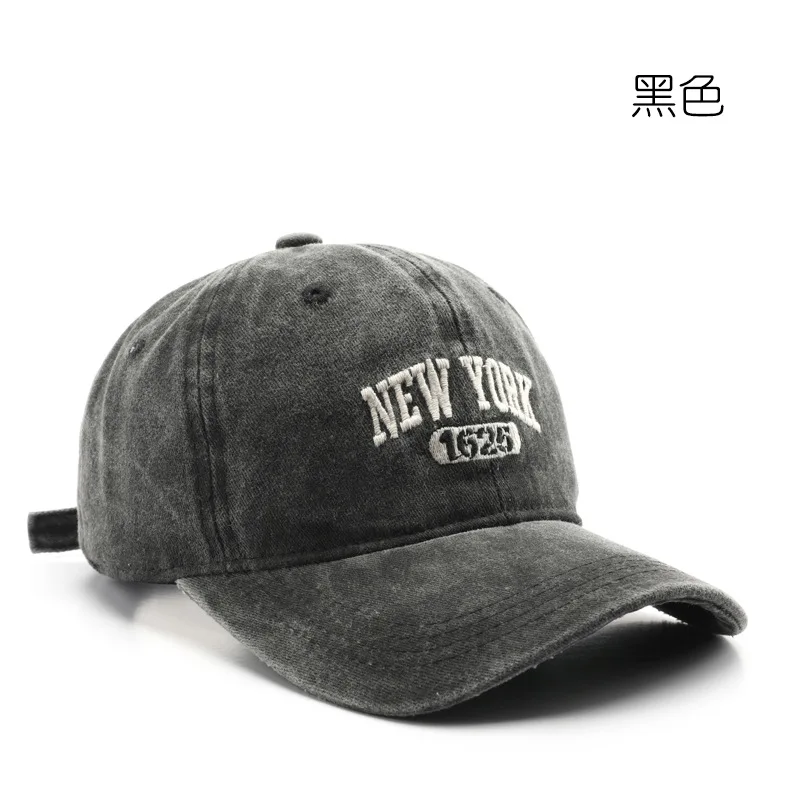 Retro NEW YORK Stickerei Snapback-Mütze für Männer und Frauen Vintage Washed Baseball Caps Frühling Herbst Freizeit Verstellbare Weiche Hüte – Detail 10
