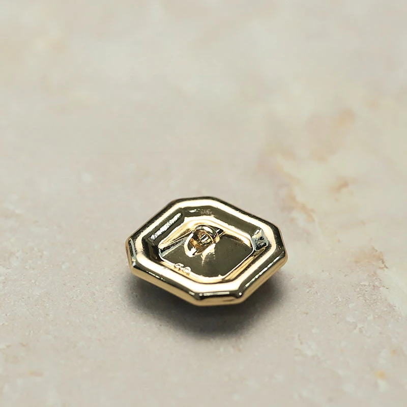 5pcs Fashionable Diamond Buttons 20mm High Quality Square Metal Shank Buttons Clothes Decorative Buttons