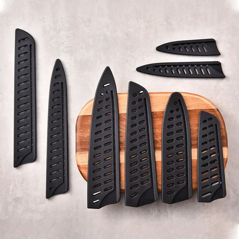 Kitchen Knife Sheath Black Plastic Knife Covers Knife Blade Protector Cover Guards Case Kitchen Accessories кухонні аксесуари