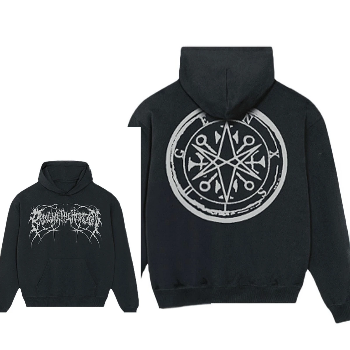 

Редкая толстовка с принтом группы Bring Me The Horizon в ретро-стиле, которую могут носить мужчины и женщины, осенне-зимняя толстовка.