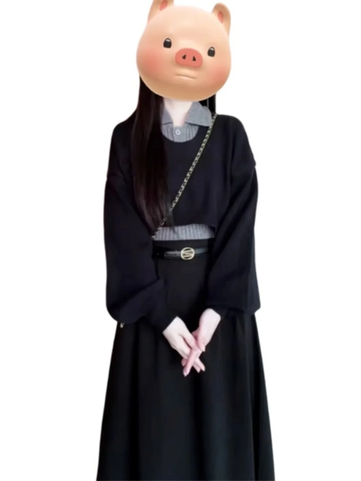 Faionable Korean Drama Inspired Set High-End Feel Top New Sle Streetwear Skirt Early Autumn Collection Ele Design