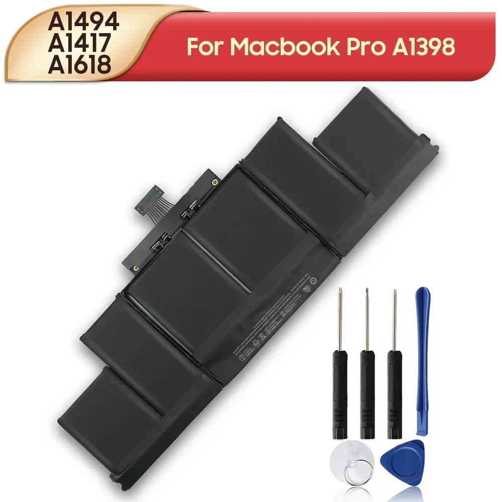 New Replacement Battery A1494 A1417 A1618 For Macbook Pro A1398 MC975 MC976 MacPro Rechargeable battery With Tools